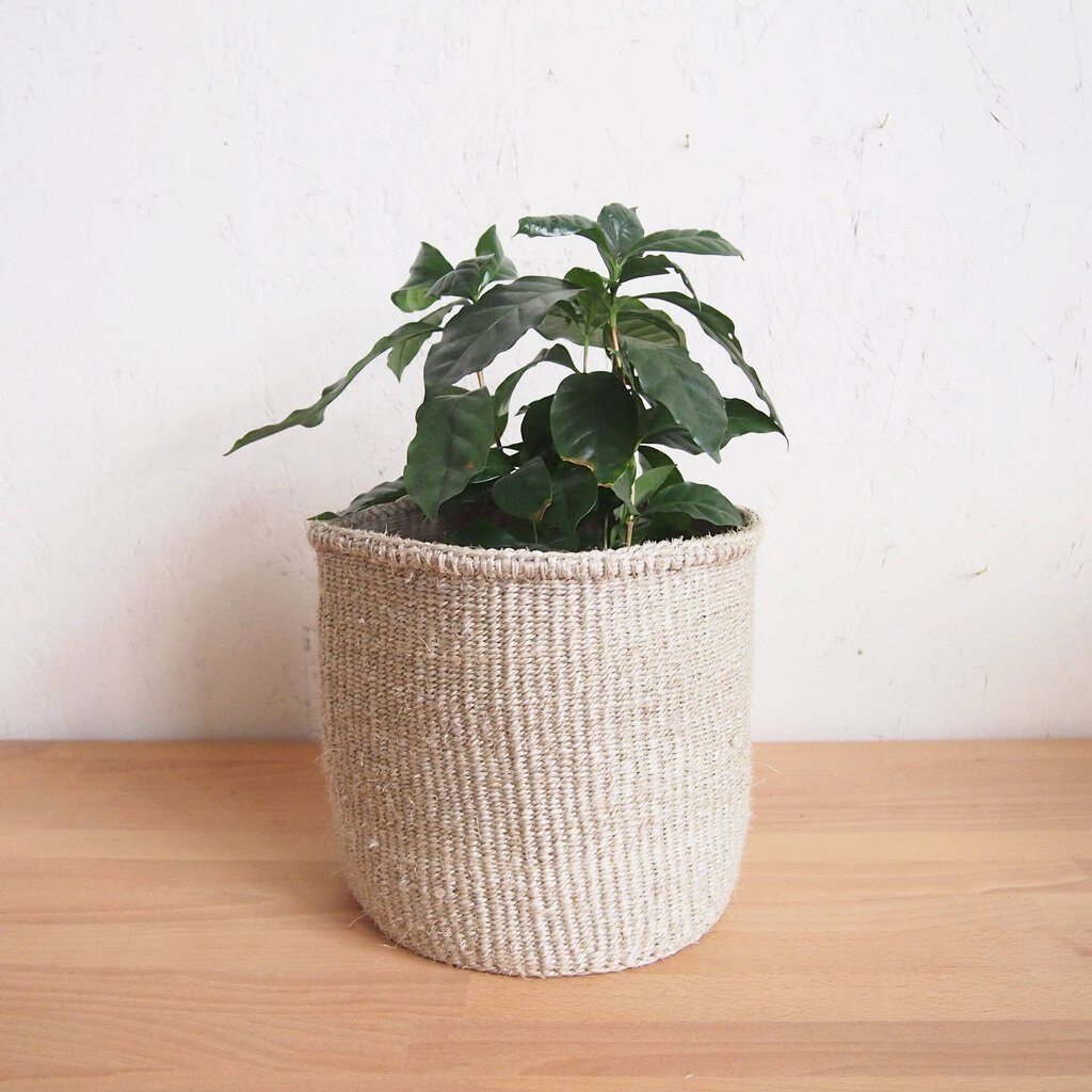 Amsha - Small Grey Sisal Basket - Woven in Kenya