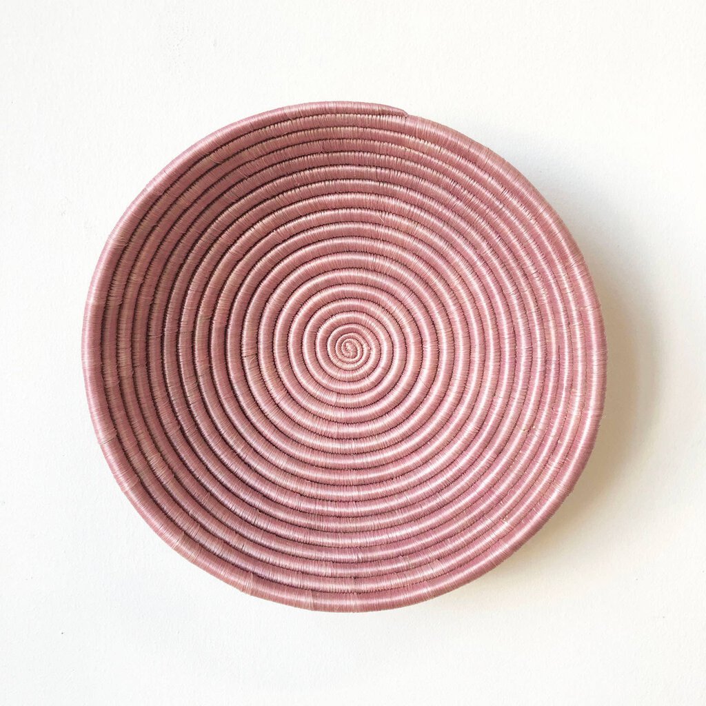 Amsha - Dusk Pink Sisal & Sweetgrass Wall Basket