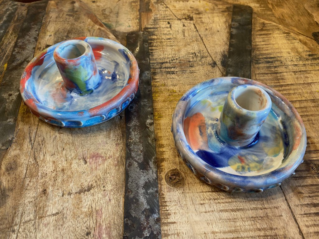 Wild Bower Studio - Watercolor Pattern Candle Holder