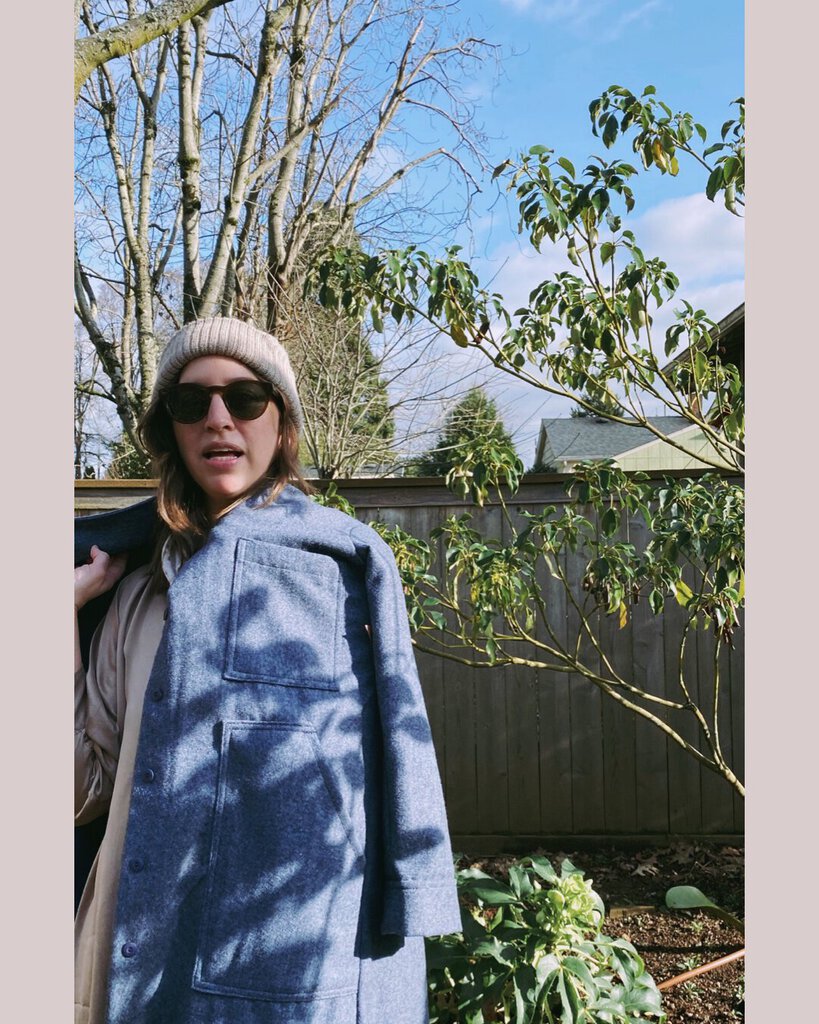 Conrado - Slate Blue Woolen Work Coat - Medium