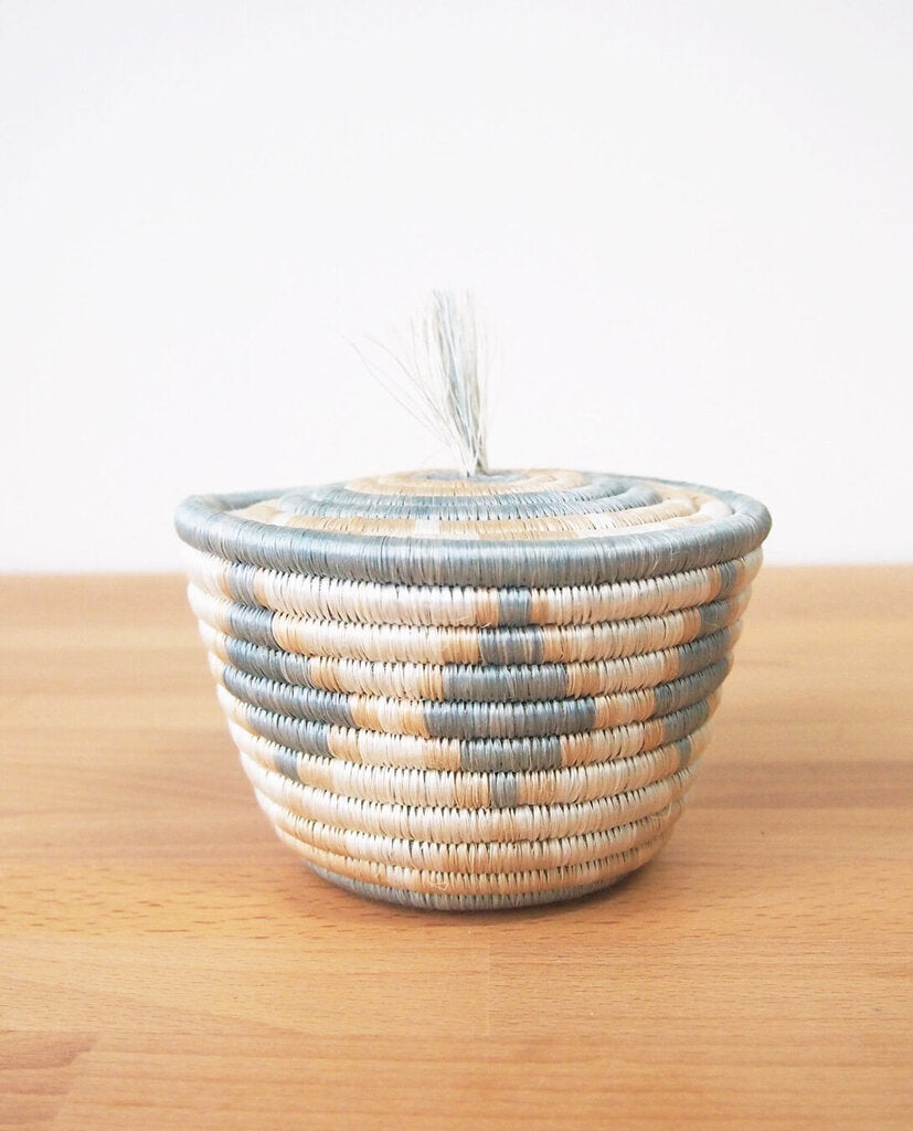 Amsha - Giti Sisal & Sweetgrass Lidded Basket
