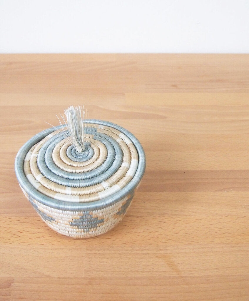 Amsha - Giti Sisal & Sweetgrass Lidded Basket