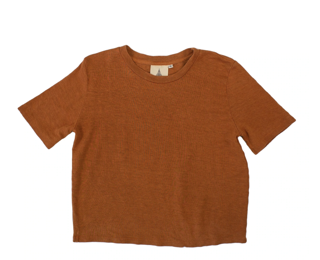 Jungmaven - Burnt Orange 100% Hemp Dakota Tee - Large