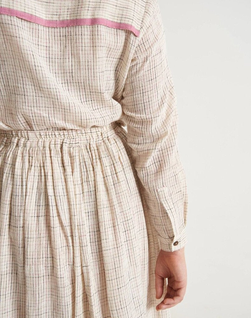 World of Crow - Handwoven Tattersall Western Shirt - Small