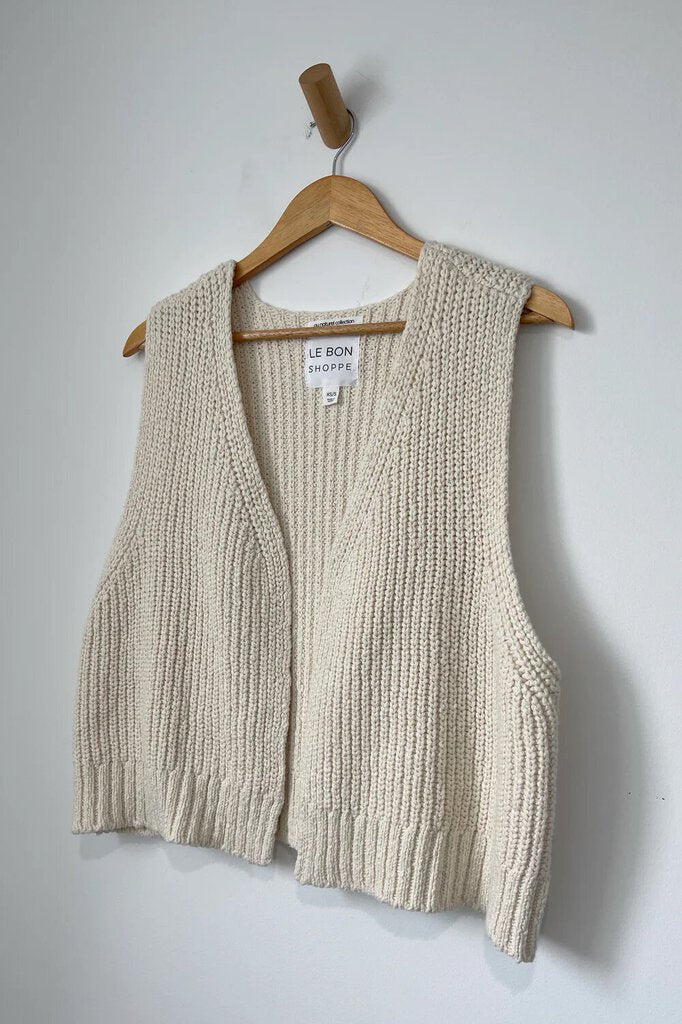 Le Bon Shoppe - Natural Granny Cotton Knit Vest - M/L