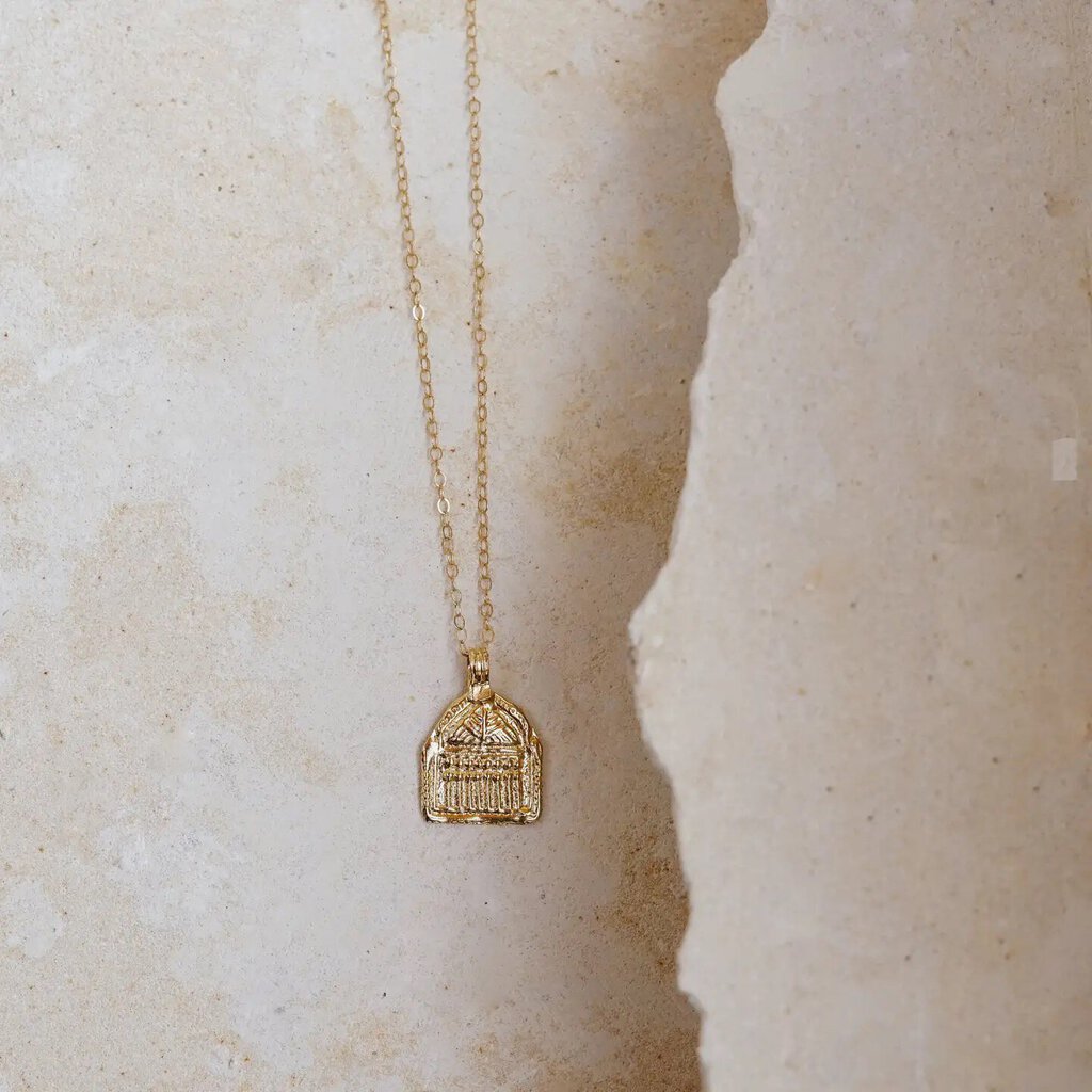 Mountainside Jewelry - Janus Gold Vermeil Pendant Necklace - 18" Cable Chain