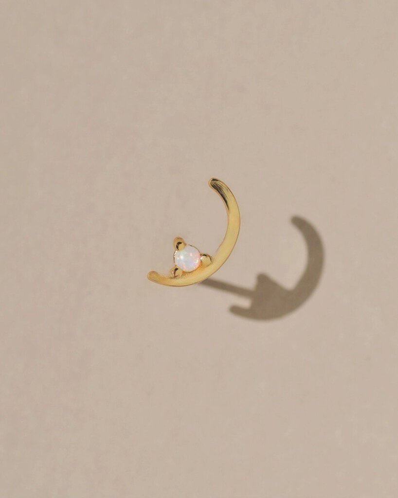 Mountainside Jewelry - Seine Gold Vermeil + Opal Earring