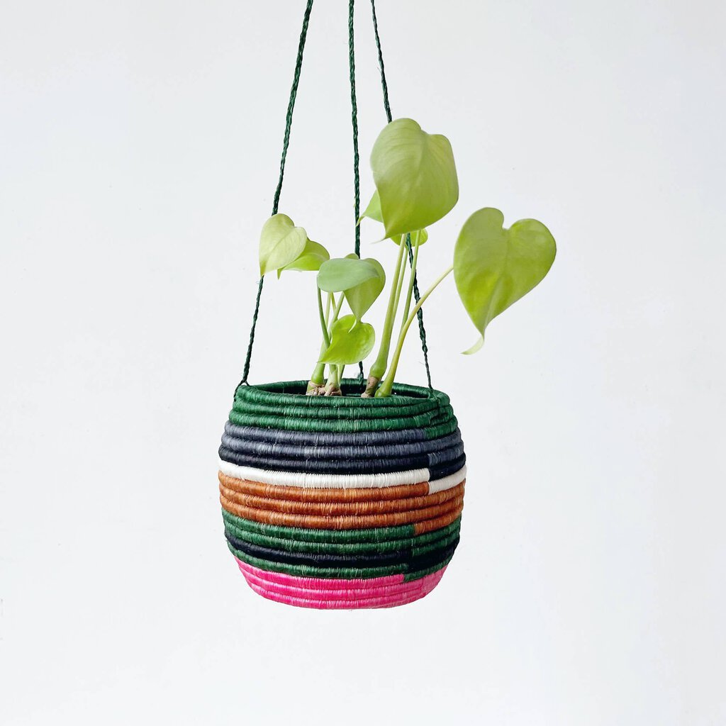 woven hanging plant basket Amsha - Cumba Hanging Woven Planter