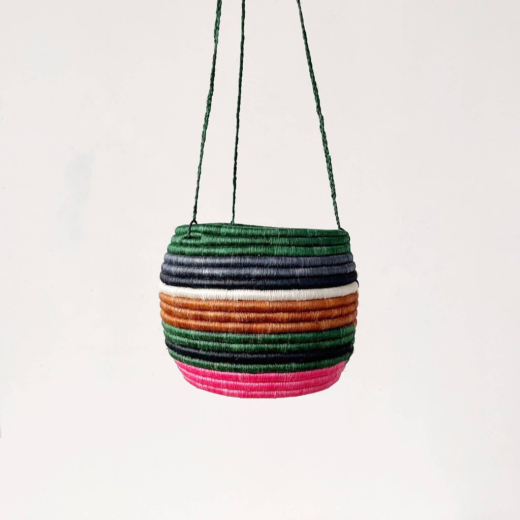 Amsha - Cumba Hanging Woven Planter - Crafted in Rwanda