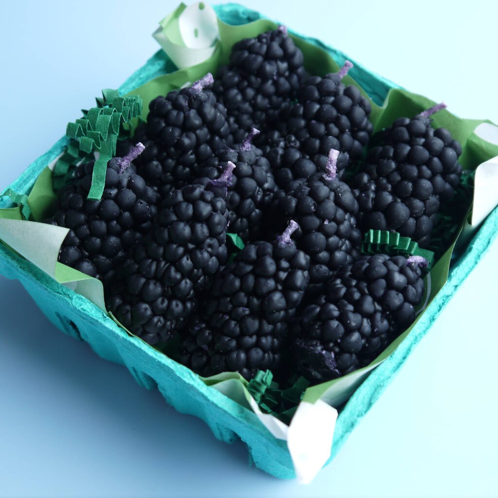 Happy Organics - Single Blackberry Beeswax Candle