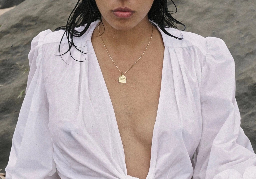 Mountainside Jewelry - Janus Gold Vermeil Pendant Necklace - 18" Cable Chain