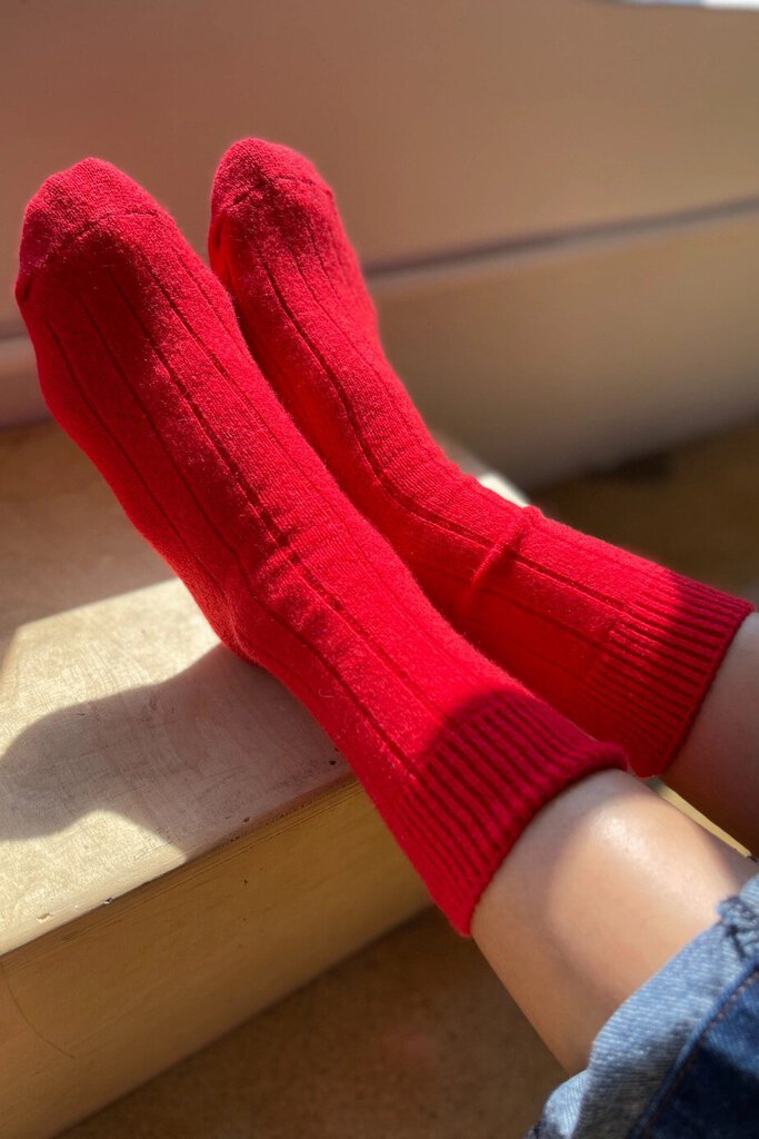Le Bon Shoppe - Red Classic Cashmere-blend Socks