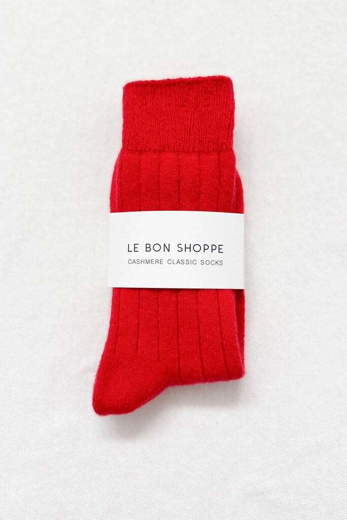 Le Bon Shoppe - Red Classic Cashmere-blend Socks