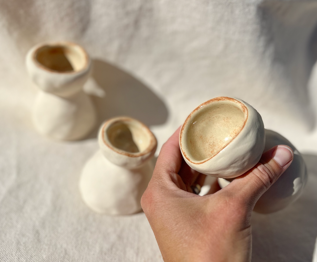 Roaming Barefoot - Handbuilt Ceramic Candle Holder Trio