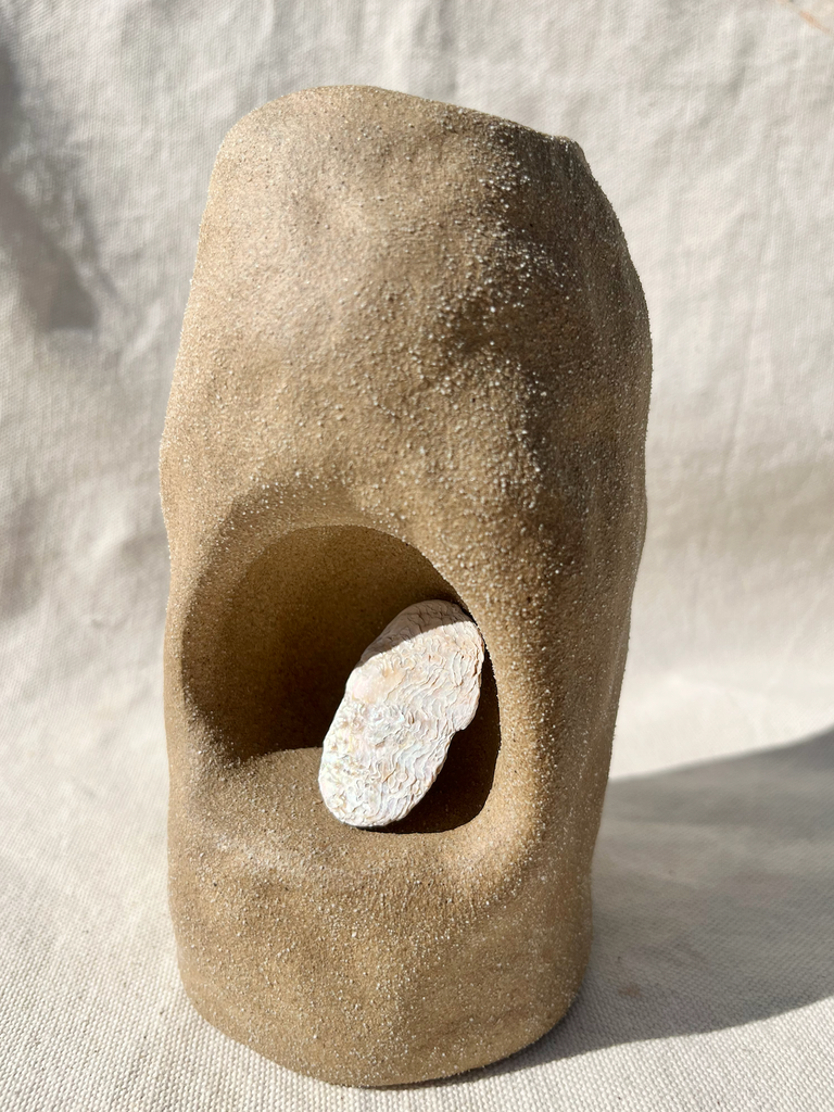 Roaming Barefoot - Sandy Alcove Handbuilt Vase