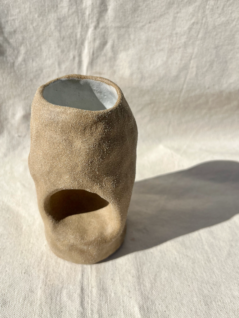 Roaming Barefoot - Sandy Alcove Handbuilt Vase