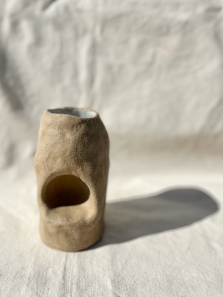 Roaming Barefoot - Sandy Alcove Handbuilt Vase