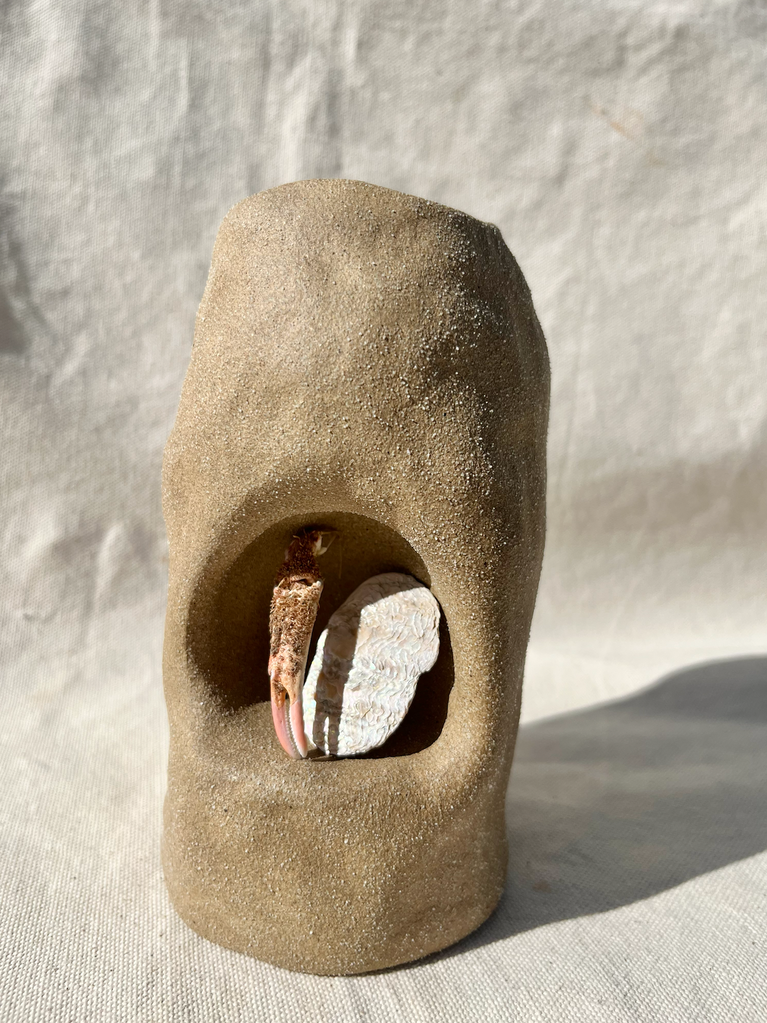 Roaming Barefoot - Sandy Alcove Handbuilt Vase
