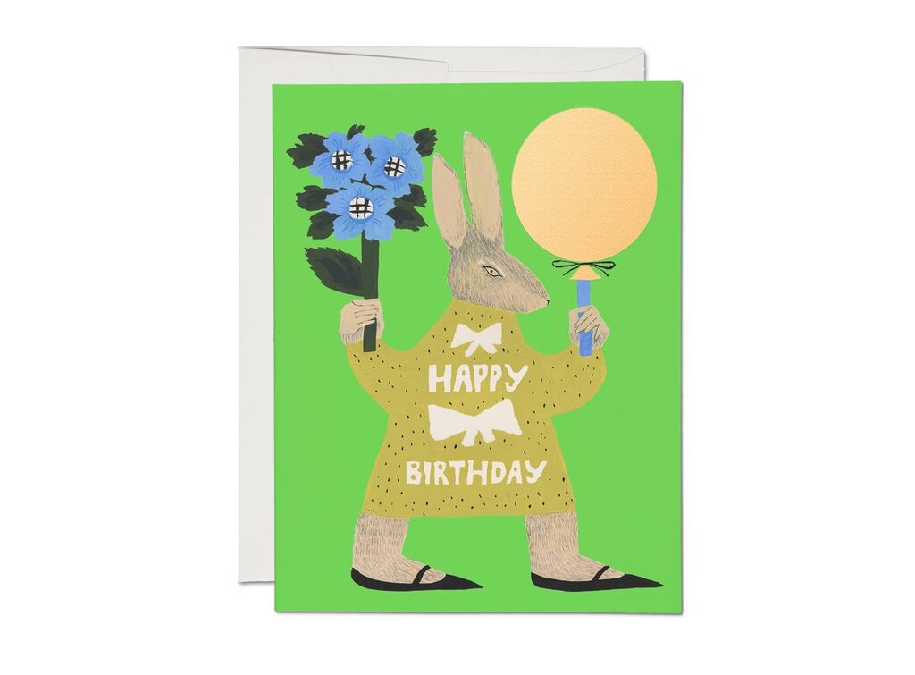 Red Cap Cards - Party Rabbit - Emily Isabella