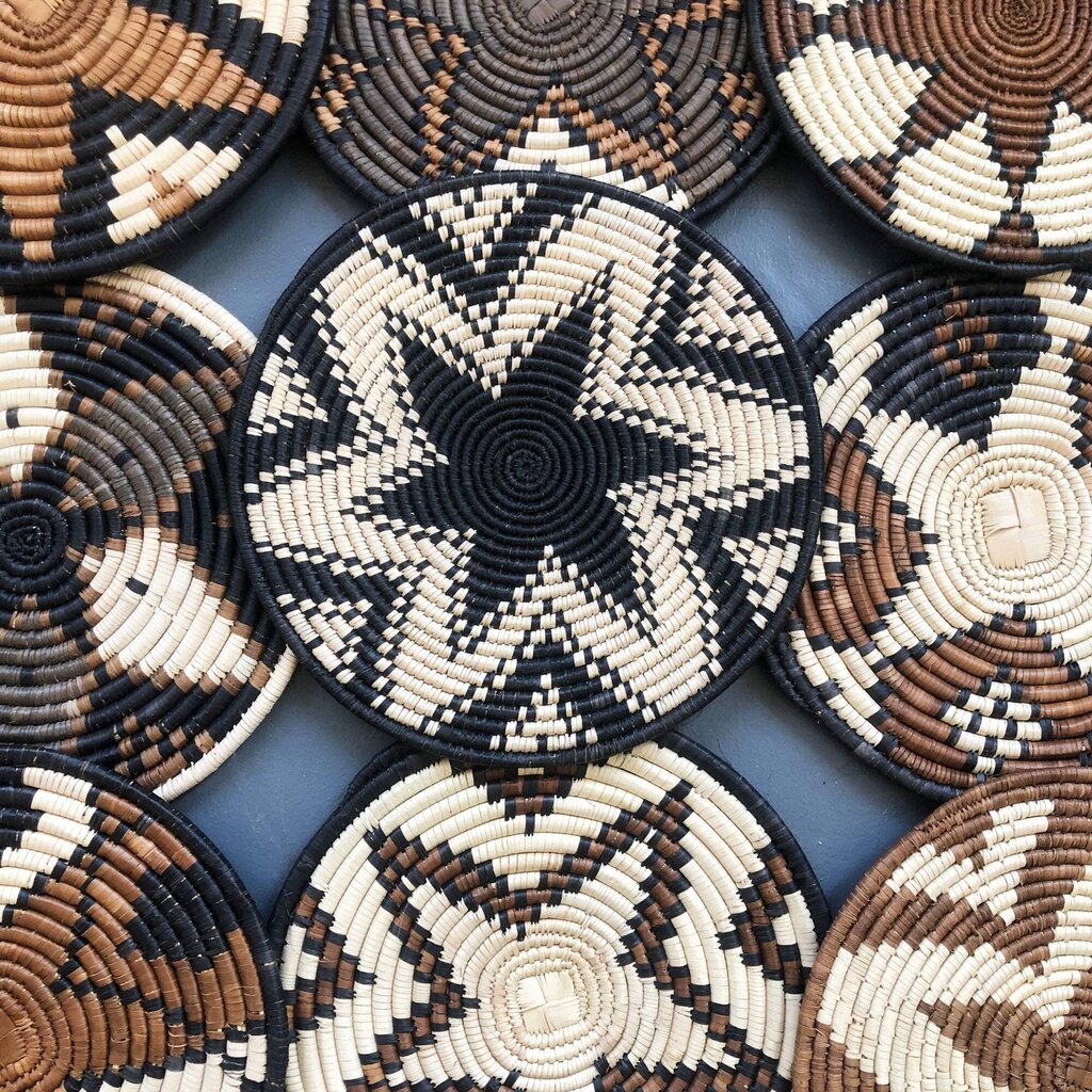 Amsha - Zulu Ilala Palm + Wild Grass Trivet - Woven in South Africa