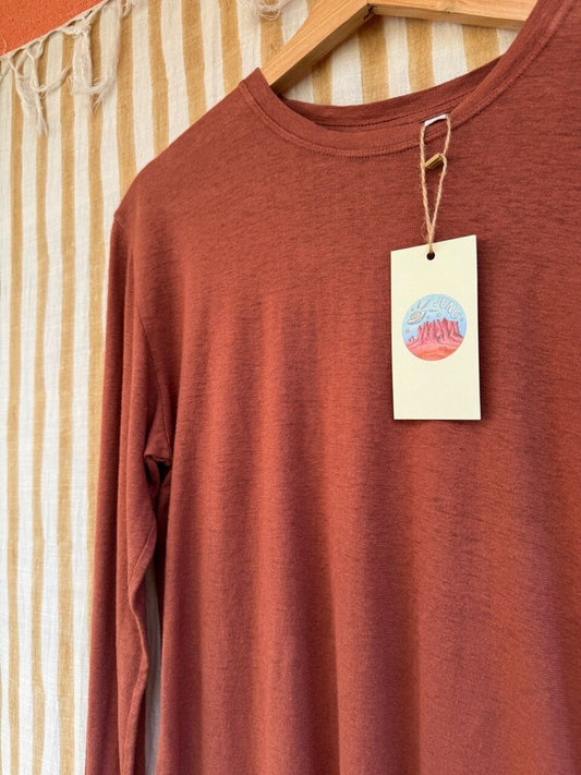 Jungmaven - Terracotta Jung Long Sleeve Hemp Tee - XSmall