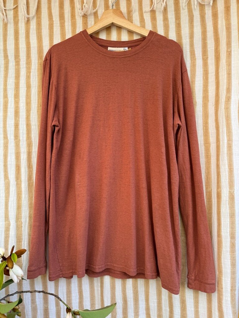 Jungmaven - Terracotta Jung Long Sleeve Hemp Tee - XSmall