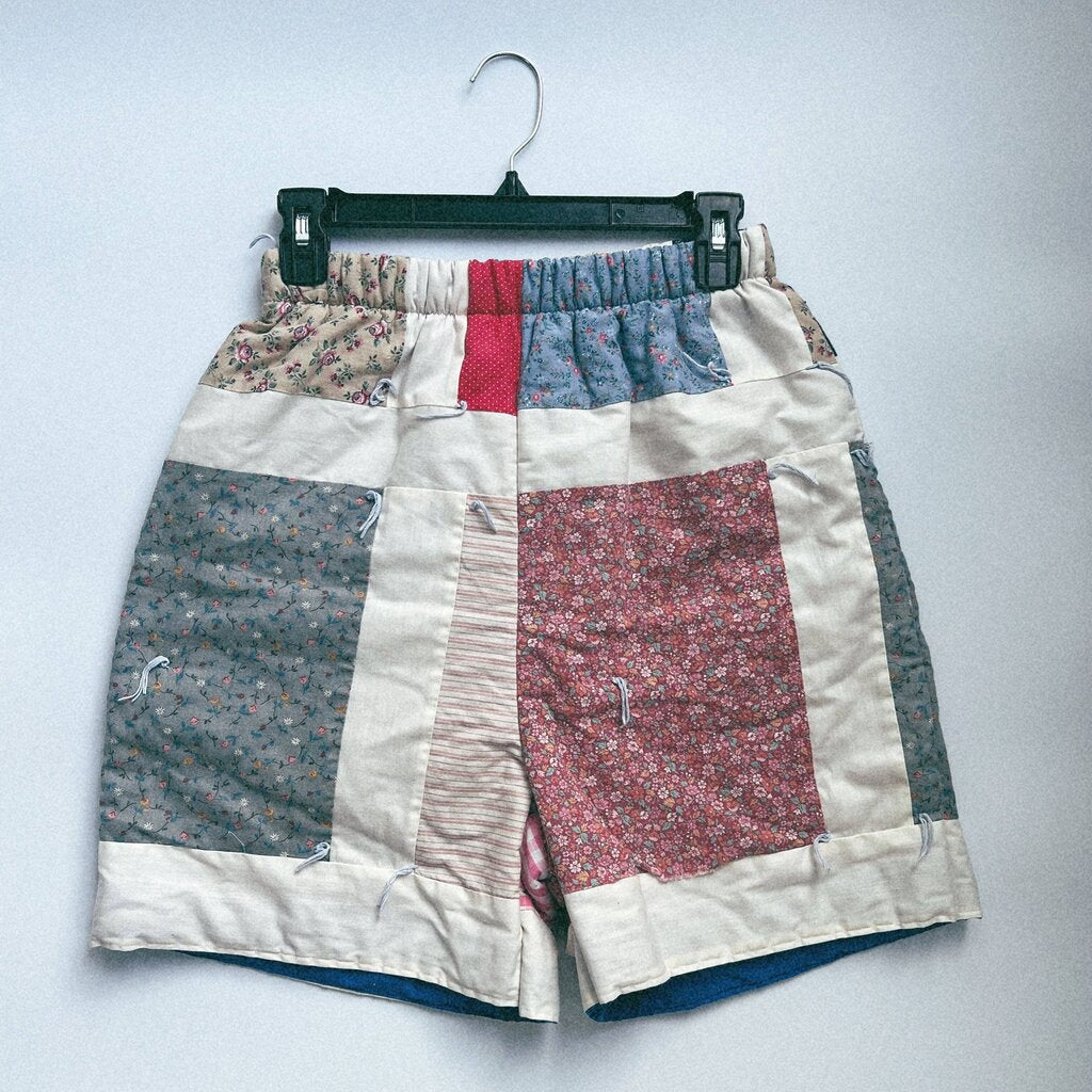 Jack Arden - Vintage Calico Patchwork Quilt Shorts - Small