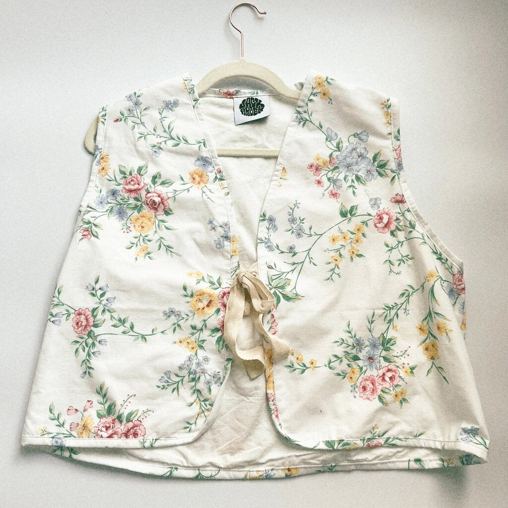 Jack Arden - Upcycled Vintage Rose Vest - Large