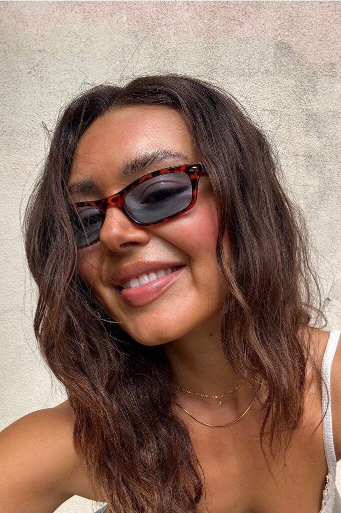 INDY Sunglasses - Tortoise Shell Joey with Blue Lens