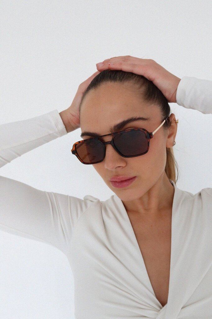 INDY Sunglasses - Tortoise Shell Ice Cube with Caramel Lens