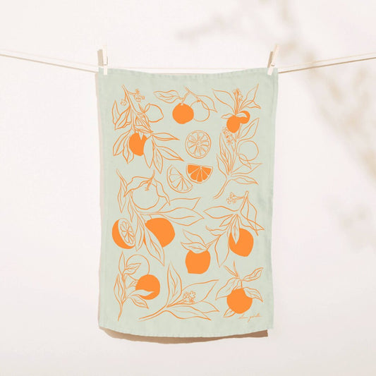Elana Gabrielle - Clementine Linen Tea Towel