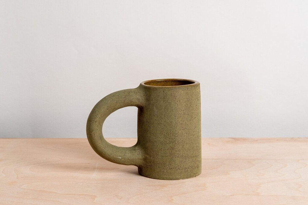 Utility Objects - Dark Olive Ceramic Nagai Mug