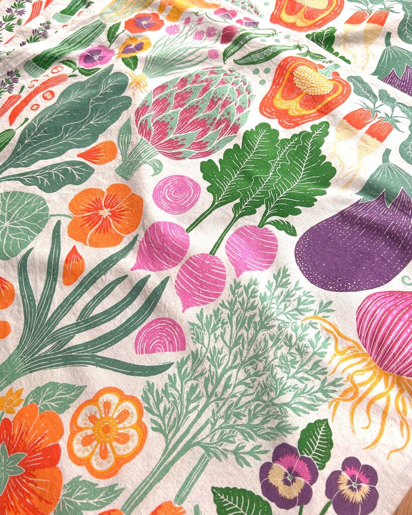 Lili Arnold Studios - Veggie Garden Organic Cotton Tea Towel