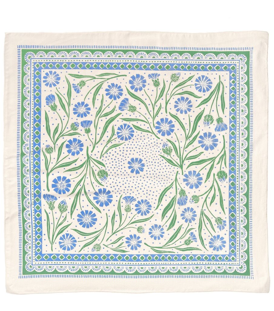 Lili Arnold Studios - Cornflowers Hemp & Organic Cotton Bandana
