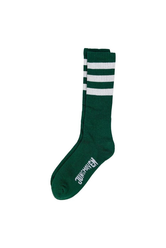 Jungmaven - Hunter Green Town & Country Striped Hemp Socks