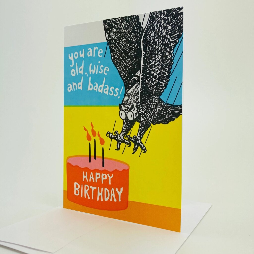 Old School Stationers - Local Letterpressed Notecard - You are Old, Wise & Badass