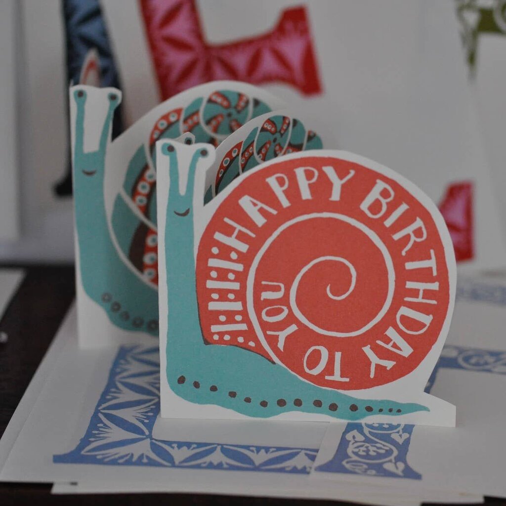 Cambridge Imprint Patternmakers - Snail Mail Birthday Card