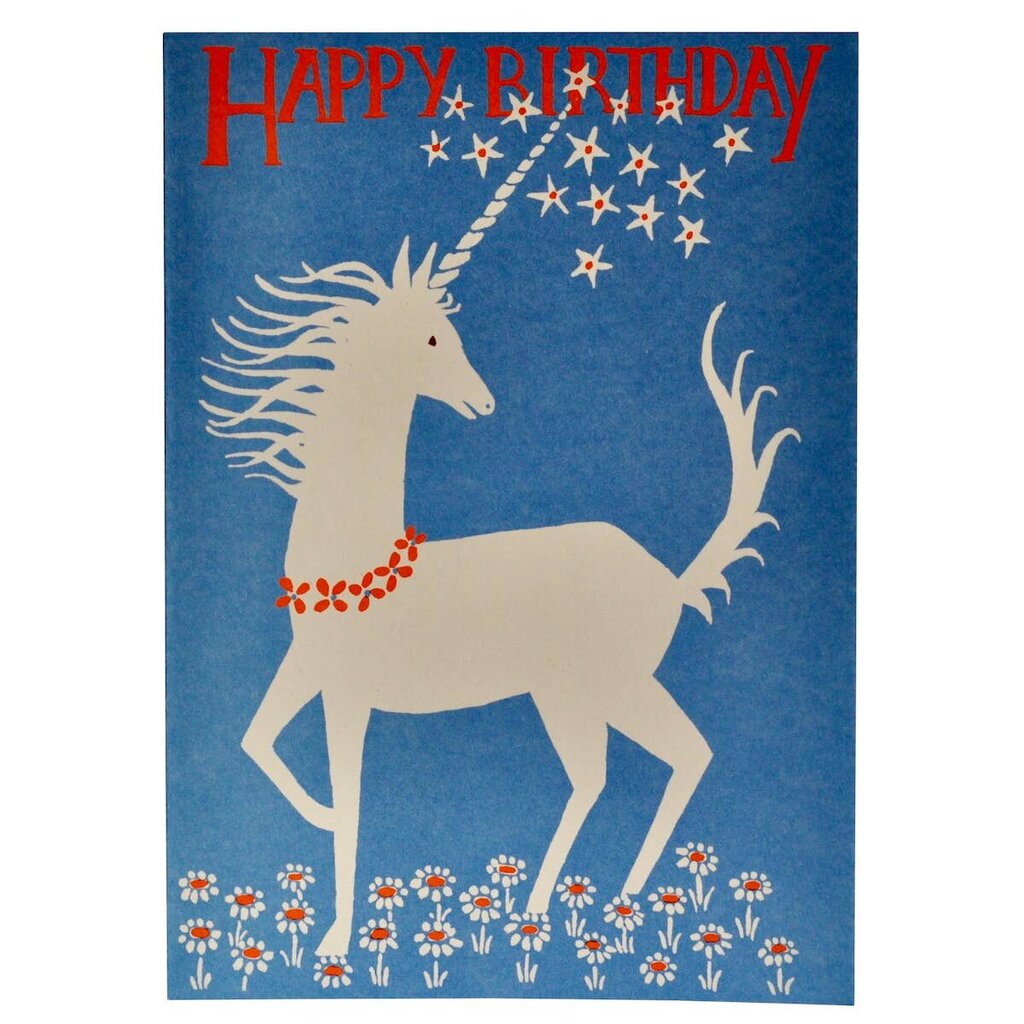 Cambridge Imprint Patternmakers - Happy Birthday Unicorn - A Very Large Greeting Card