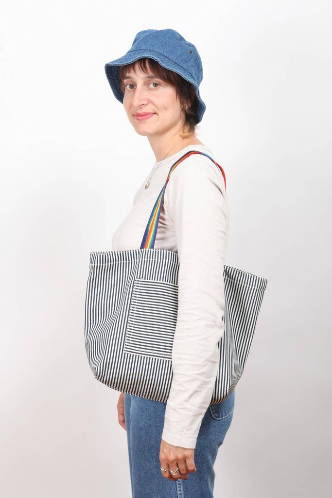 Gravel & Gold - Hickory Stripe Conductor Express Tote