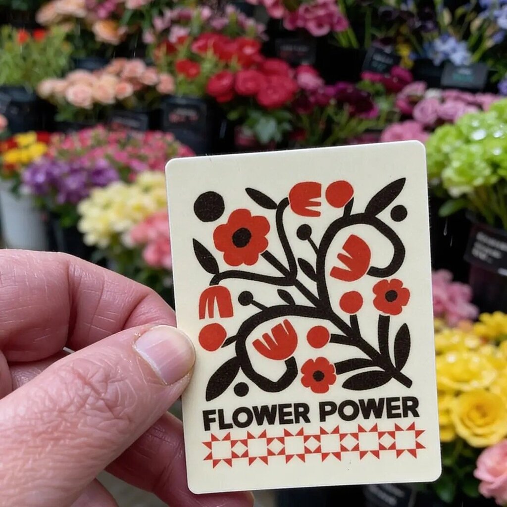 Anisa Makhoul - Local Artist - Flower Power Sticker