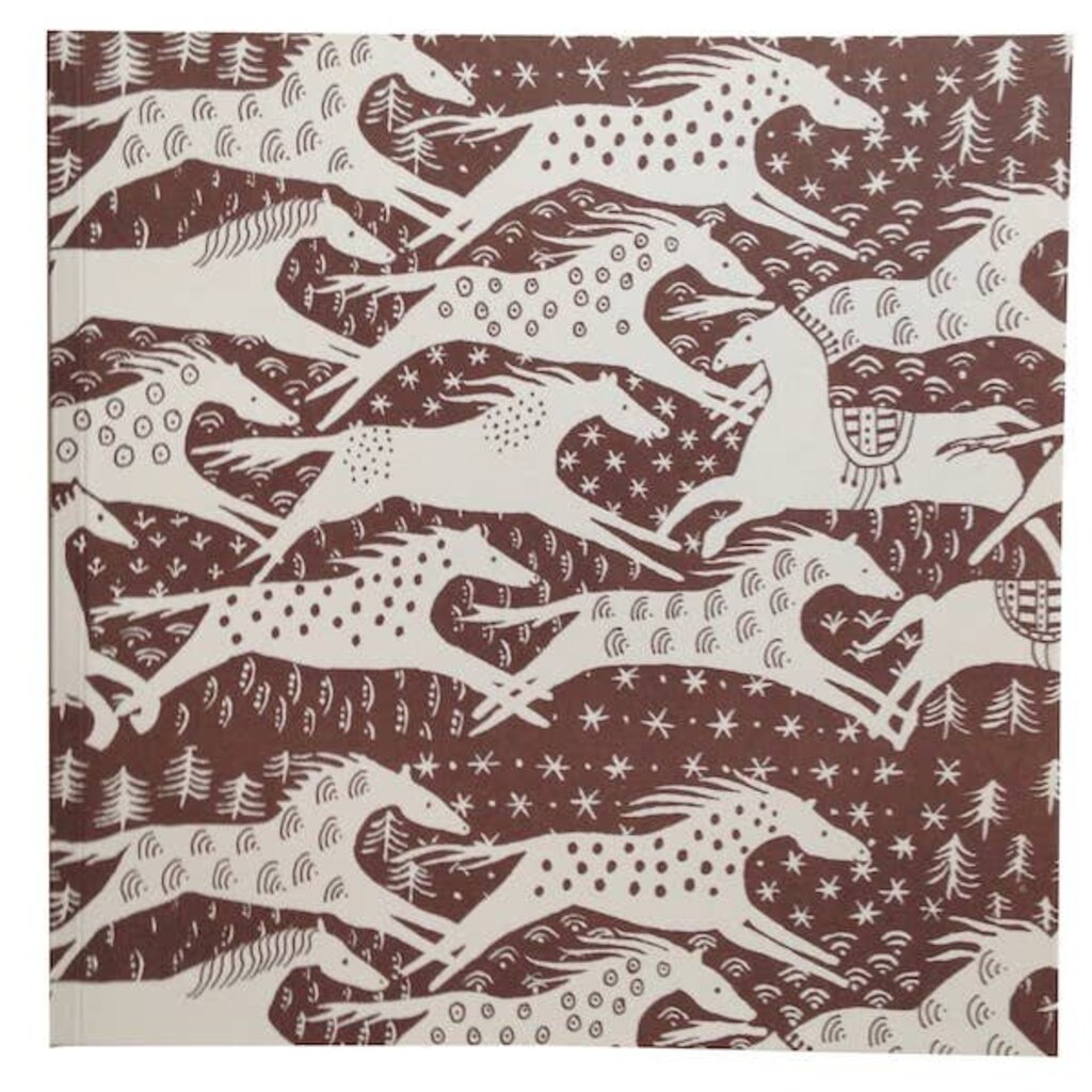 Cambridge Imprint | Patternmakers - Horses on Chocolate Square Lined Notebook