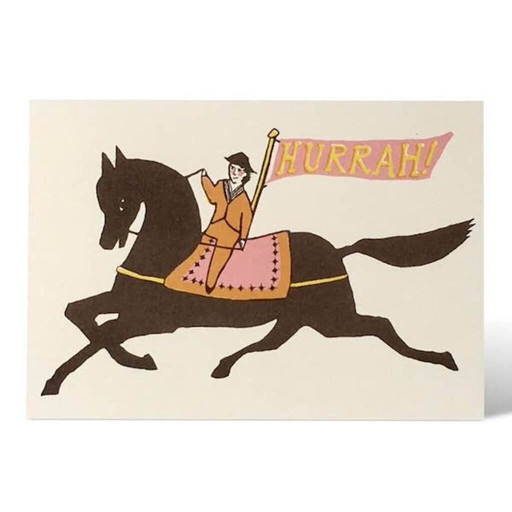 Cambridge Imprint Patternmakers - Horseback Hurrah - Greeting Card