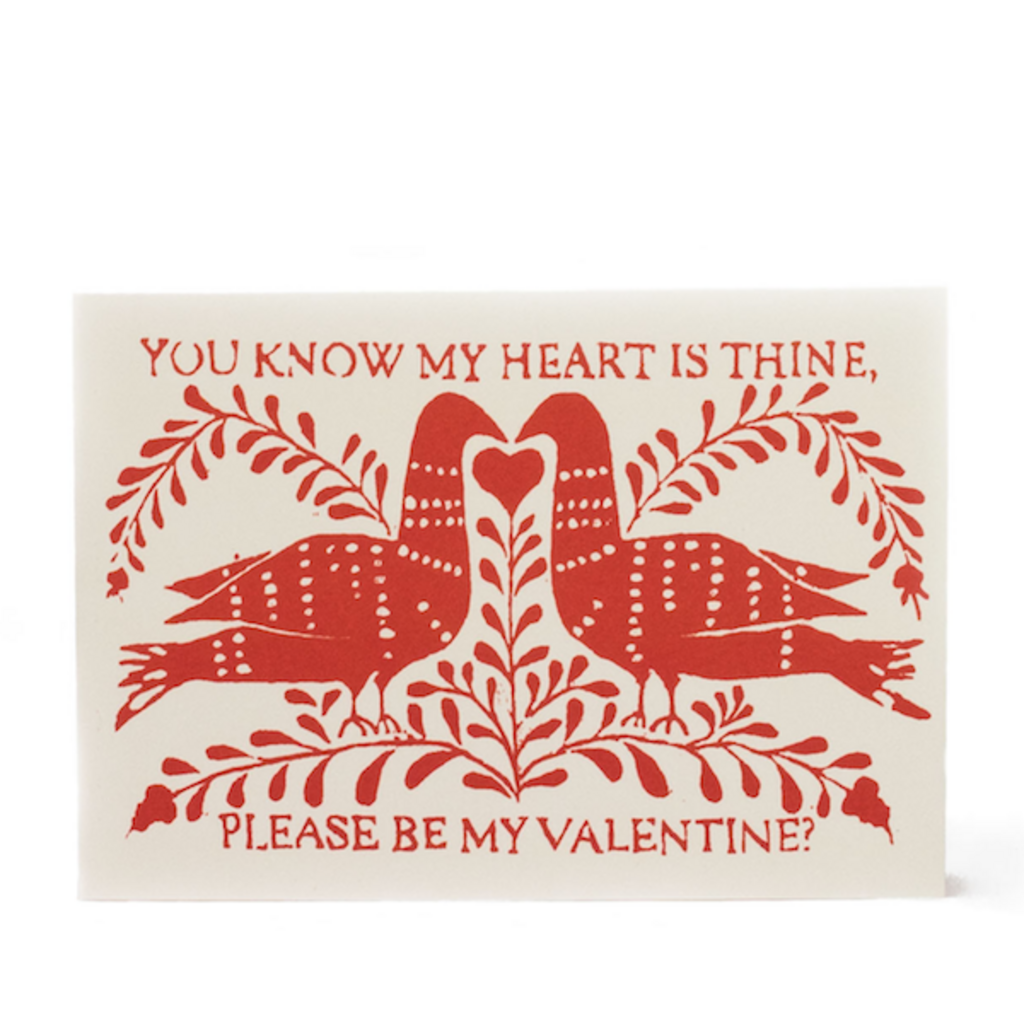 Cambridge Imprint Patternmakers - My Heart is Thine, Valentine - Greeting Card