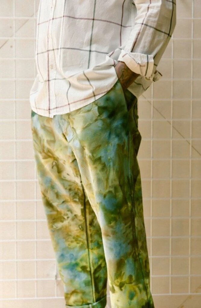 Riverside Tool & Dye - Army Green Ice-dyed Duck Cloth Pants - 32" (Men's Small)