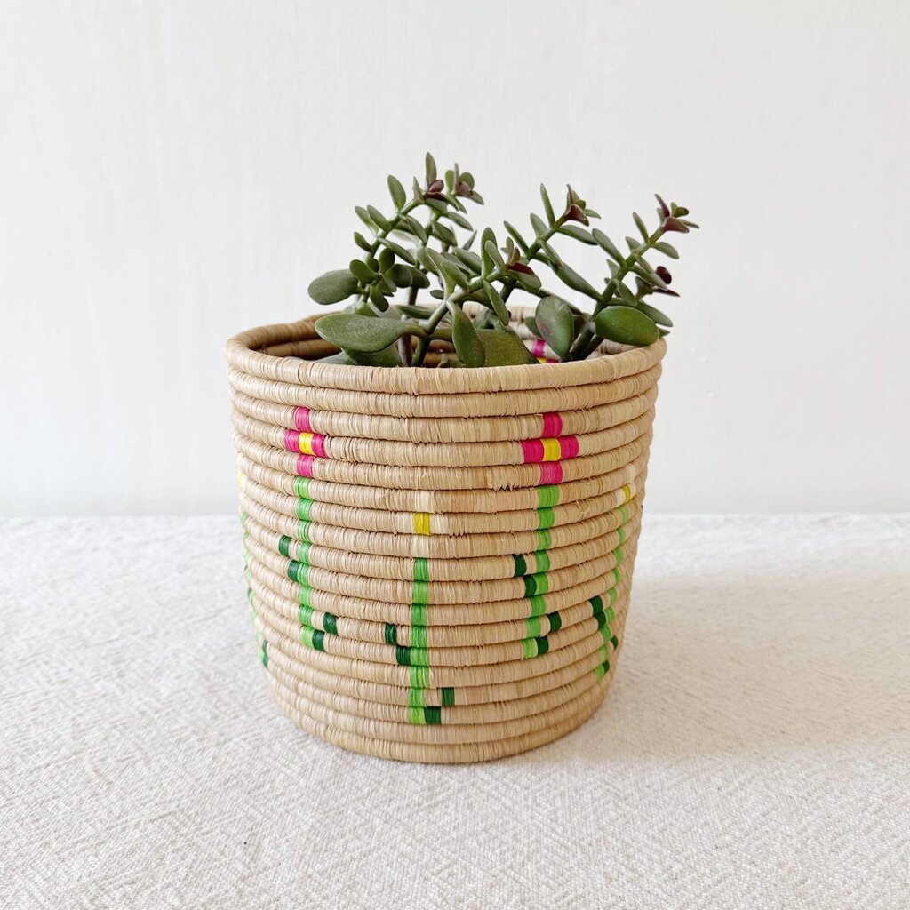 Amsha - Mera Flora Raffia & Sweetgrass Basket - Woven in Rwanda