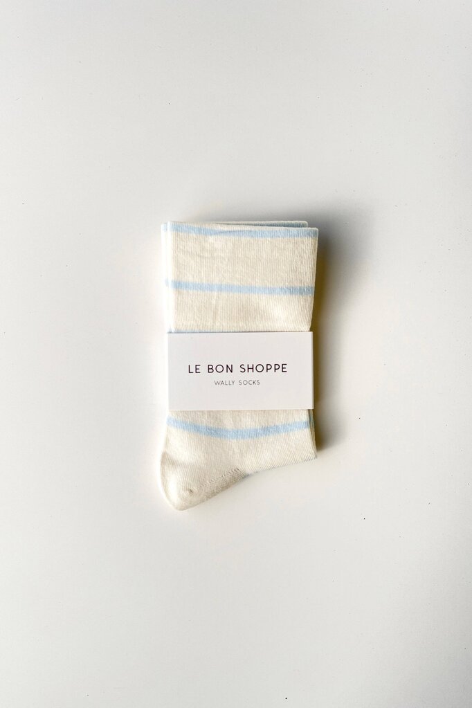 Le Bon Shoppe - Sky + Cream Striped Wally Socks *Shopkeeper's Pick