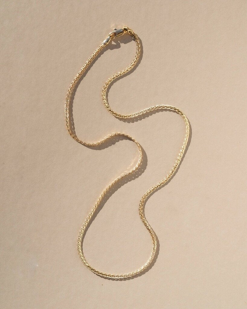 Mountainside Jewelry - Chloe Chain Necklace - 18" Long/18k Goldfill
