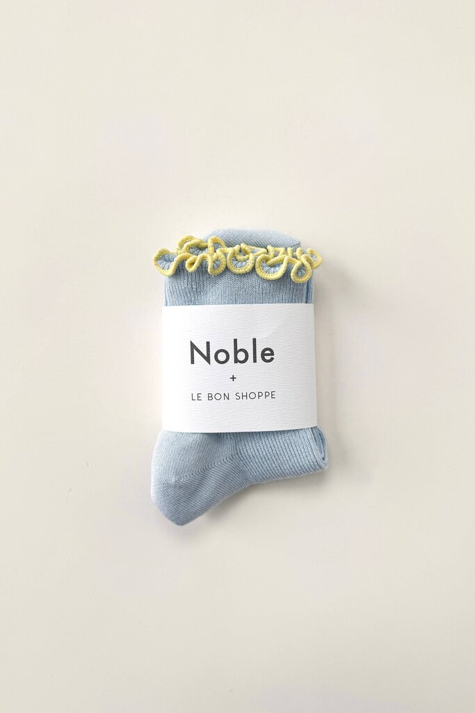 Le Bon Shoppe - Pale Blue Petite Ruffled Socks