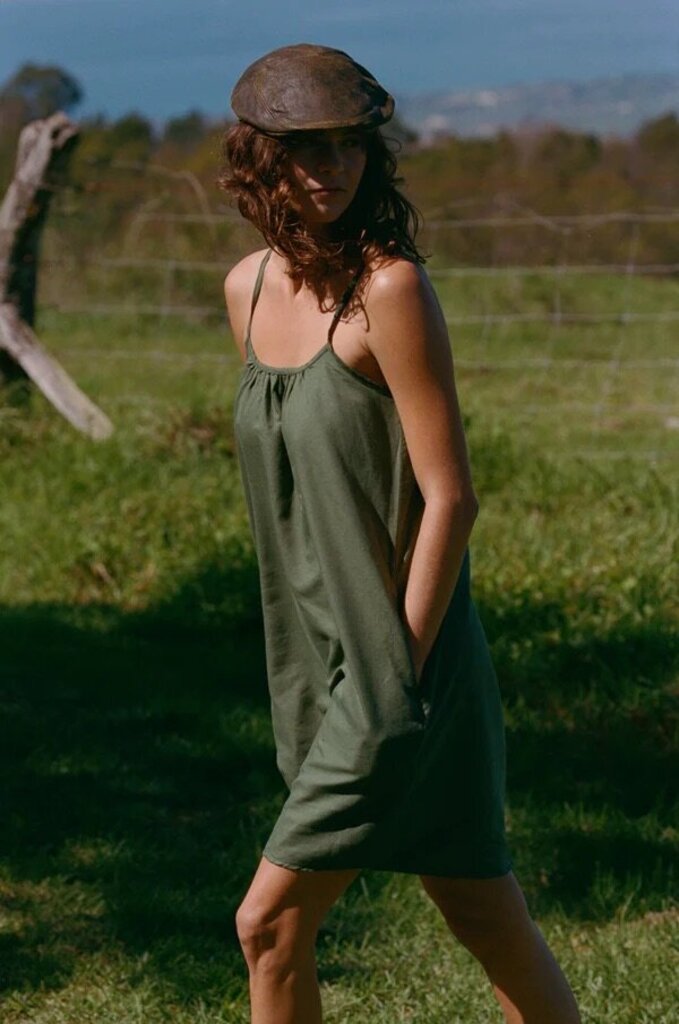 Jungmaven - Sunbleached Yellow Sundance Slip Dress - Medium