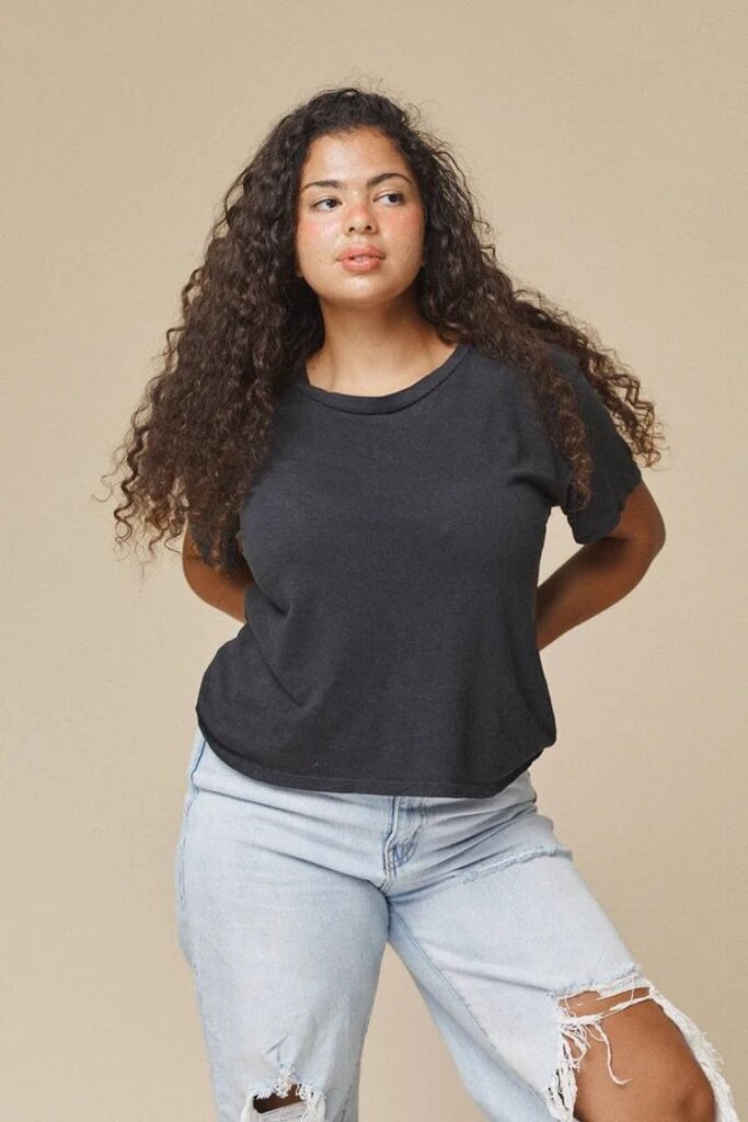 Jungmaven - Agave Green Cropped Lorel Tee - Small